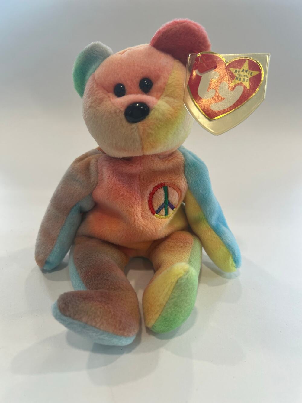 Ty Beanie Baby 1996 Peace Beanbag Plush Stuffed Toy Collectible